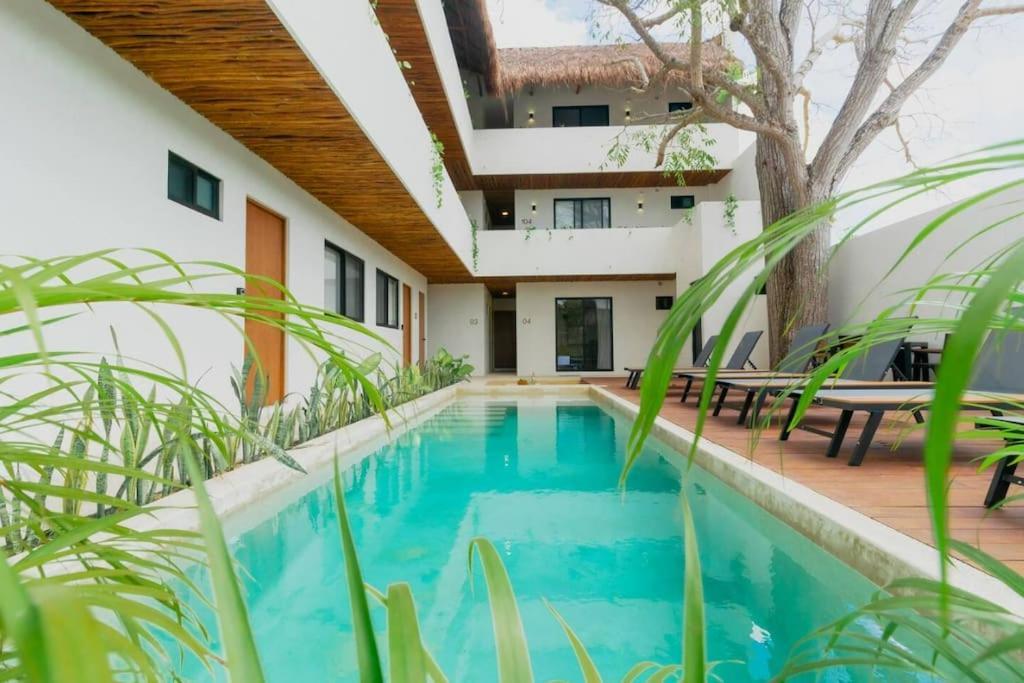 Cozy Apartment With Pool In Bacalar Center 외부 사진