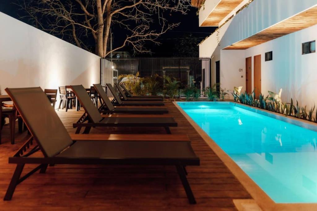 Cozy Apartment With Pool In Bacalar Center 외부 사진